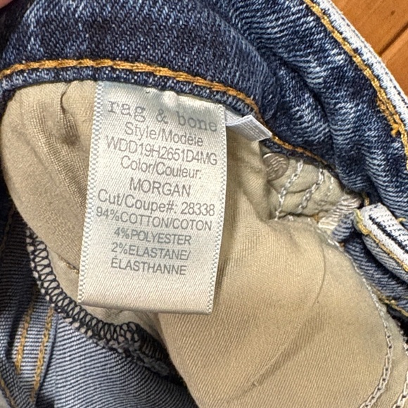 Rag & Bone Classic Blue Denim Skinny Jeans Size 28 - Picture 3 of 5